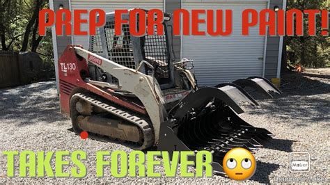 painting a skid steer|repainting a skid steer.